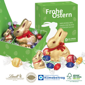 Premium-Präsent „Glücksmomente“ mit Lindt Schokolade bedrucken, Art.-Nr. 94621-O