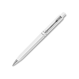 Kugelschreiber Raja Chrome hardcolour - Weiss bedrucken, Art.-Nr. LT87528-N0001