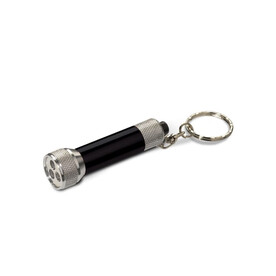 Mini-LED-Lampe mit Schlüsselring - Schwarz bedrucken, Art.-Nr. LT90957-N0002