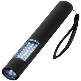 Lutz Magnet Taschenlampe mit 28 LEDs, schwarz bedrucken, Art.-Nr. 13402700