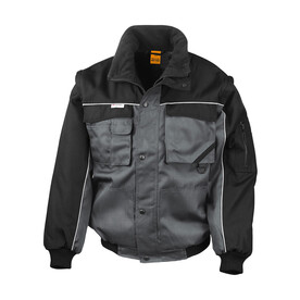 Result Heavy Duty Jacket, Grey/Black, S bedrucken, Art.-Nr. 437331483