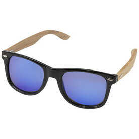 Hiru verspiegelte polarisierte Sonnenbrille aus rPET/Holz in Geschenkbox, holz bedrucken, Art.-Nr. 12700271