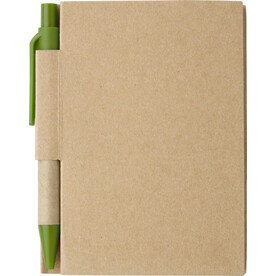 Notizbuch aus Karton Cooper – Hellgrün bedrucken, Art.-Nr. 029999999_6419