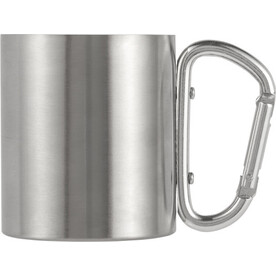 Doppelwandiger Kaffeebecher aus Edelstahl (185 ml) Nella – Silber bedrucken, Art.-Nr. 032999999_8245