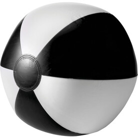 Aufblasbarer Wasserball aus PVC Lola – Schwarz/weiß bedrucken, Art.-Nr. 040999999_9620