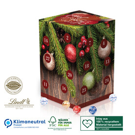 Adventskalender Cube „XL“ Lindt, Klimaneutral, FSC® bedrucken, Art.-Nr. 95371-W