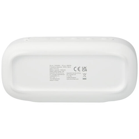 Stark 2.0 Bluetooth® Lautsprecher aus recyceltem Kunststoff, 5W, IPX5, weiss bedrucken, Art.-Nr. 12432001