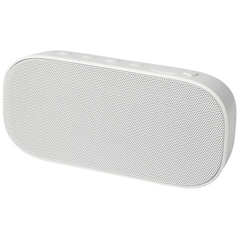 Stark 2.0 Bluetooth® Lautsprecher aus recyceltem Kunststoff, 5W, IPX5, weiss bedrucken, Art.-Nr. 12432001