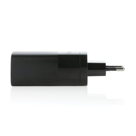 Philips 65W Ultra-Schnell-PD 3-Port-USB-Wandladegerät schwarz bedrucken, Art.-Nr. P301.281