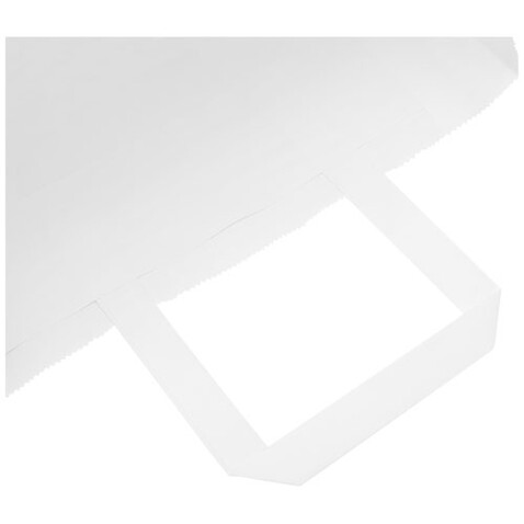 Kraftpapiertasche 80-90 g/m² mit flachen Griffen – 25 × 11 × 31 cm, weiss bedrucken, Art.-Nr. 1PQ00301