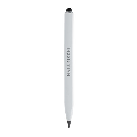 Eon Infinity Multitasking Stift aus RCS recycelt. Aluminium weiß bedrucken, Art.-Nr. P221.013