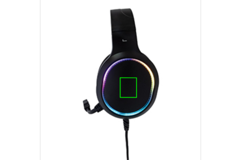 RGB Gaming Headset schwarz bedrucken, Art.-Nr. P329.271