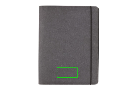 A4 Portfolio aus PU grau bedrucken, Art.-Nr. P774.192