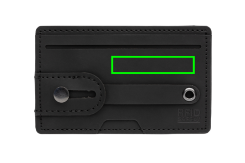 3-in1-RFID Kartenhalter für Ihr Smartphone schwarz bedrucken, Art.-Nr. P820.741