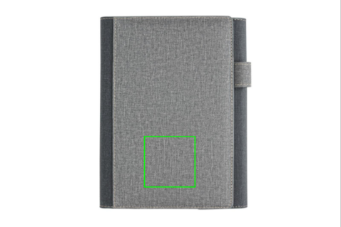 A5 Deluxe-Design Notizbuch-Cover grau bedrucken, Art.-Nr. P773.082