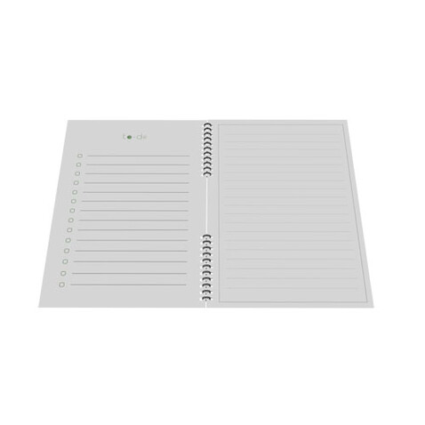 EcoNotebook NA4 wiederverwendbares Notizbuch mit Standardcover, weiss bedrucken, Art.-Nr. 1PX14101