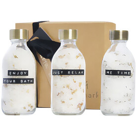 Wellmark Just Relax 3-teiliges Badesalz-Set, 200 ml, transparent klar bedrucken, Art.-Nr. 12630601 Wellmark Just Relax 3-teiliges Badesalz-Set, 200 ml, transparent klar bedrucken, Art.-Nr. 12630601