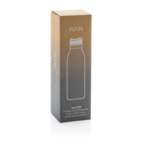 Avira Alcor 600ml Wasserflasche aus RCS rec. Stainless-Steel silber bedrucken, Art.-Nr. P438.062