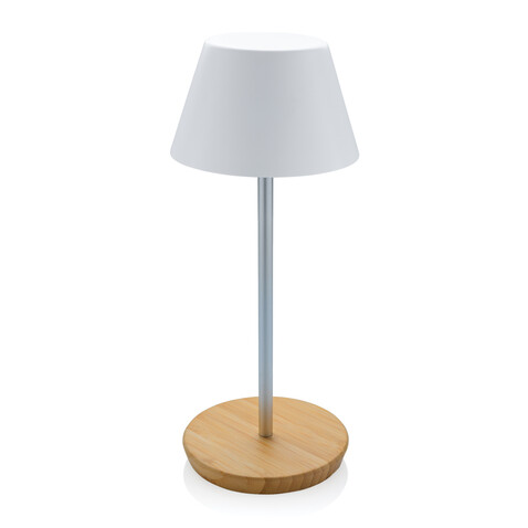 Pure Glow USB-Tischleuchte aus RCS recyceltem Kunststoff weiß bedrucken, Art.-Nr. P513.283