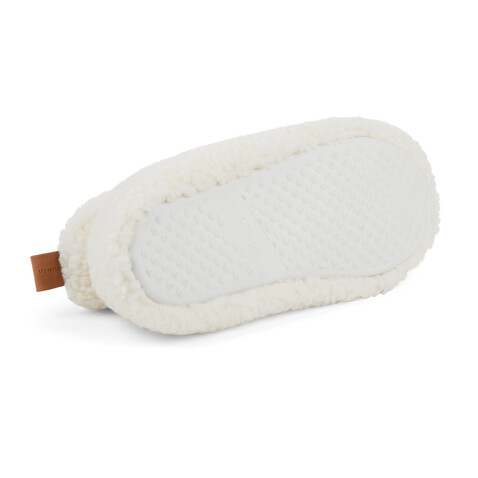 VINGA Santos kuschelige Hausschuhe aus RCS recyceltem PET off white bedrucken, Art.-Nr. V499201SM