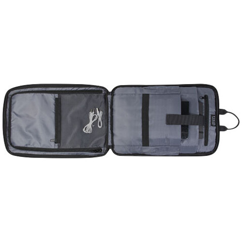 Rise Laptop-Rucksack GRS Recycelt 15,6&quot;, schwarz bedrucken, Art.-Nr. 12069790