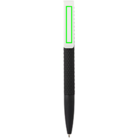 X7 Stift mit Smooth-Touch schwarz, weiß bedrucken, Art.-Nr. P610.631