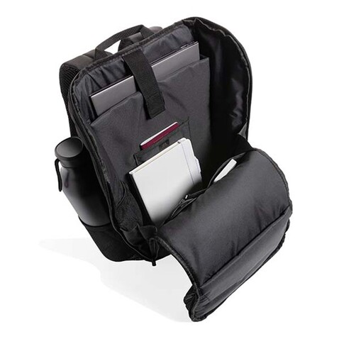 Swiss Peak AWARE™ Easy Access 15.6&quot; Laptop-Rucksack schwarz bedrucken, Art.-Nr. P763.111
