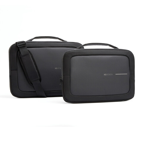 XD Design 16&quot; Laptop Tasche schwarz, grau bedrucken, Art.-Nr. P706.231