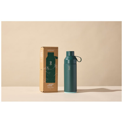 Ocean Bottle 500 ml vakuumisolierte Flasche, waldgrün bedrucken, Art.-Nr. 10075164