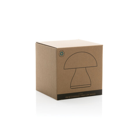 Luming wiederaufladbare USB-Tischlampe aus RCS Kunststoff Bronze bedrucken, Art.-Nr. P513.749