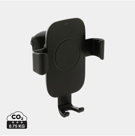 10W Wireless Charging Autohalter aus RCS Plastik schwarz bedrucken, Art.-Nr. P302.561