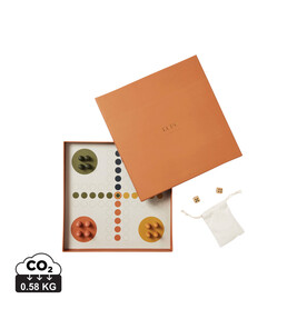 VINGA ‚Ludo‘ – Coffee Table Game braun bedrucken, Art.-Nr. 9160