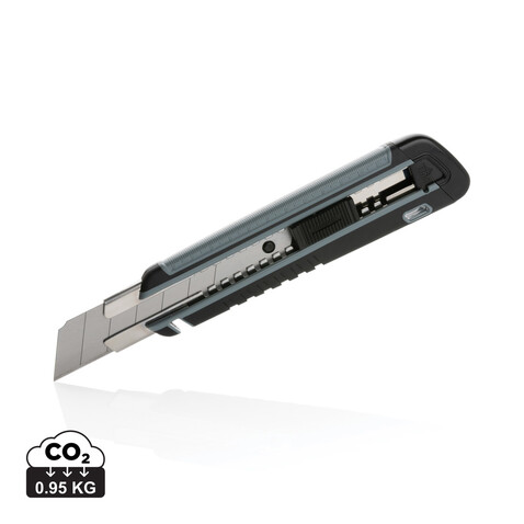 Nachfüllbares RCS Abbrechmesser mit Soft-Grip grau bedrucken, Art.-Nr. P215.172