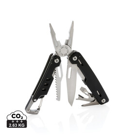 Solid Multitool mit Karabiner schwarz bedrucken, Art.-Nr. P221.331