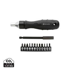 Gear X Ratschen-Schraubendreher schwarz bedrucken, Art.-Nr. P221.501