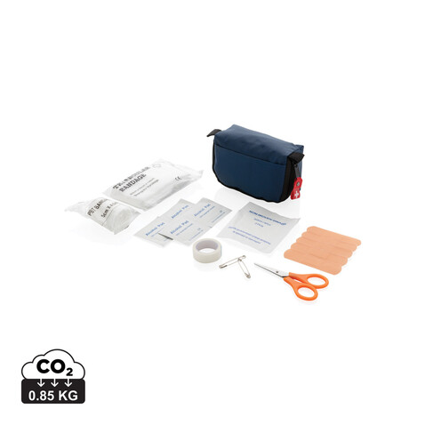 Erste Hilfe Set in Tasche navy blau bedrucken, Art.-Nr. P265.315