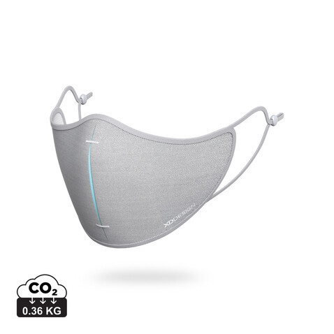 XD DESIGN Masken-Set grau, blau bedrucken, Art.-Nr. P265.872