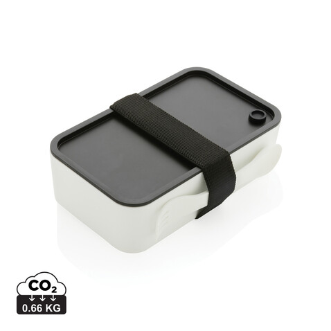GRS RPP Lunchbox mit Göffel weiß bedrucken, Art.-Nr. P269.053