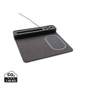 Air Mousepad mit 5W Wireless Charger und USB schwarz bedrucken, Art.-Nr. P308.251 Air Mousepad mit 5W Wireless Charger und USB schwarz bedrucken, Art.-Nr. P308.251