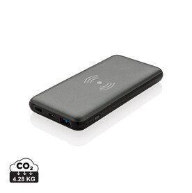 10.000 mAh FastCharging 10W Wireless Powerbank mit PD grau bedrucken, Art.-Nr. P322.142