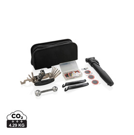 17-tlg. Fahrradreparatur-Set schwarz bedrucken, Art.-Nr. P416.351