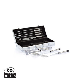 Grillset Profi silber, schwarz bedrucken, Art.-Nr. P422.182 Grillset Profi silber, schwarz bedrucken, Art.-Nr. P422.182