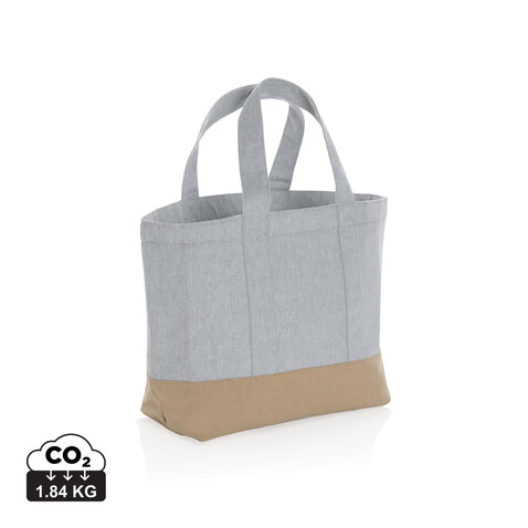 Impact Aware™ 285g/m² ungefärbte rCanvas-Kühltasche grau bedrucken, Art.-Nr. P422.472