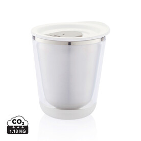 Dia Becher weiß, grau bedrucken, Art.-Nr. P432.023