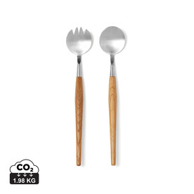 VINGA Retro Servierbesteck braun bedrucken, Art.-Nr. 10220