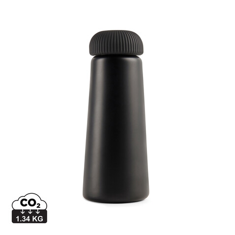 VINGA Erie 450ml Vakuumflasche aus RCS recyceltem Stahl schwarz bedrucken, Art.-Nr. V430011