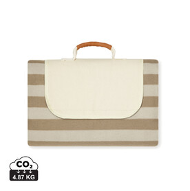 VINGA Alba große GRS rPET Picknickdecke braun bedrucken, Art.-Nr. V4590003