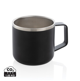 Stainless-Steel Camping-Tasse schwarz bedrucken, Art.-Nr. P432.441