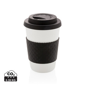 Wiederverwendbarer Kaffeebecher 270ml schwarz bedrucken, Art.-Nr. P432.671