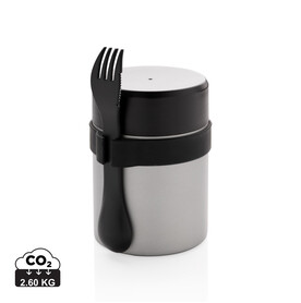 Bogota Food-Container mit Keramik-Überzug silber, schwarz bedrucken, Art.-Nr. P432.971 Bogota Food-Container mit Keramik-Überzug silber, schwarz bedrucken, Art.-Nr. P432.971